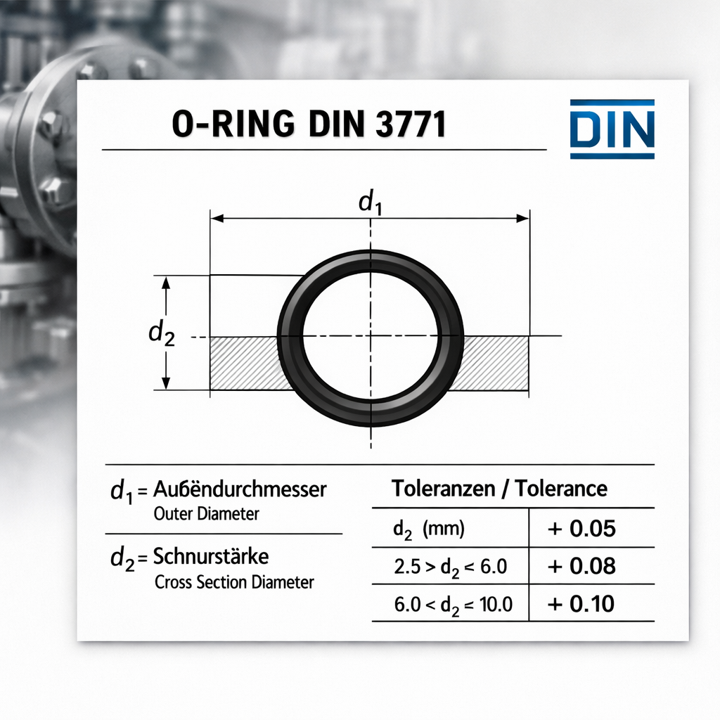 DIN 3771 metric O-Ring dimensional specification