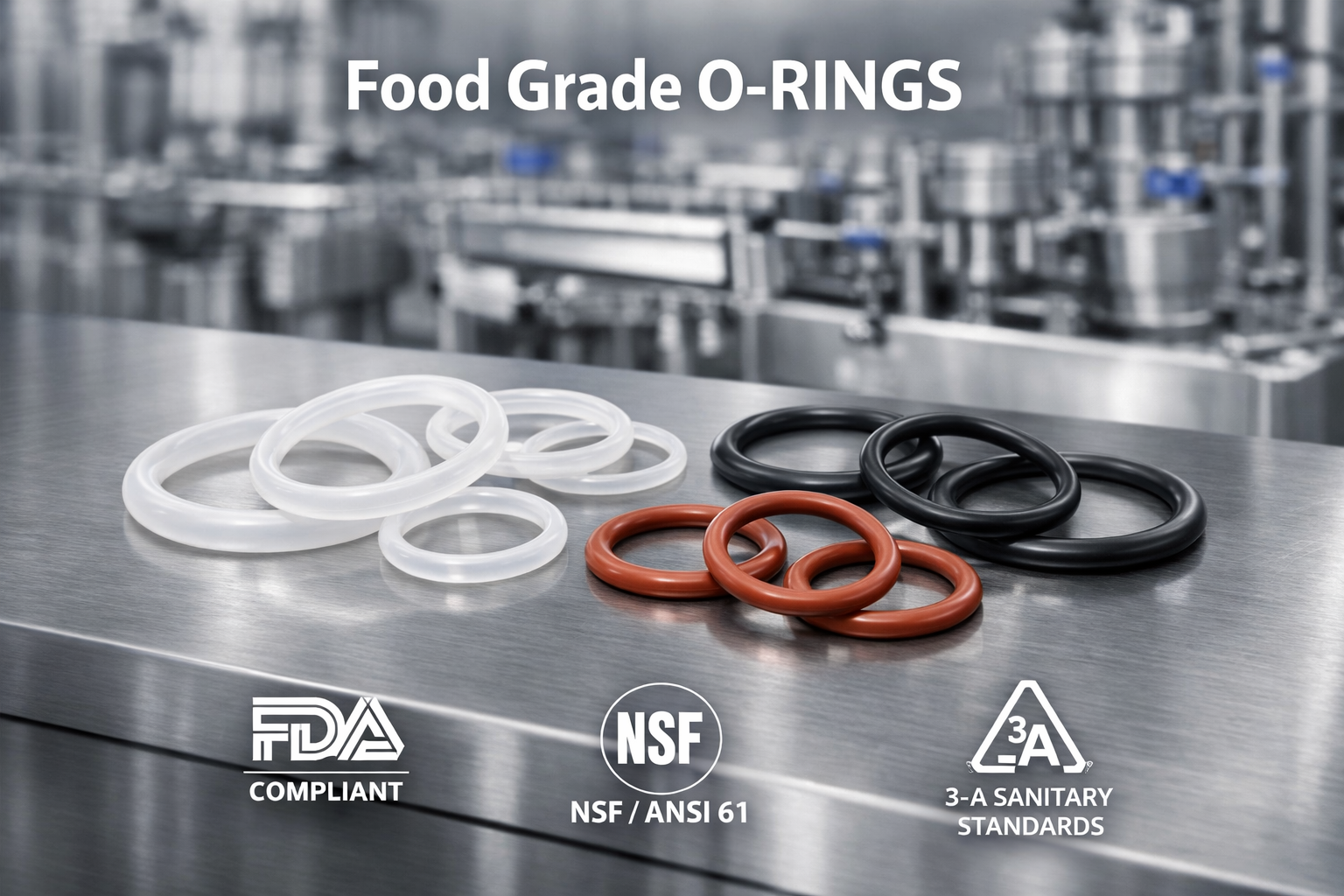 Food Grade O-Rings FDA Compliant