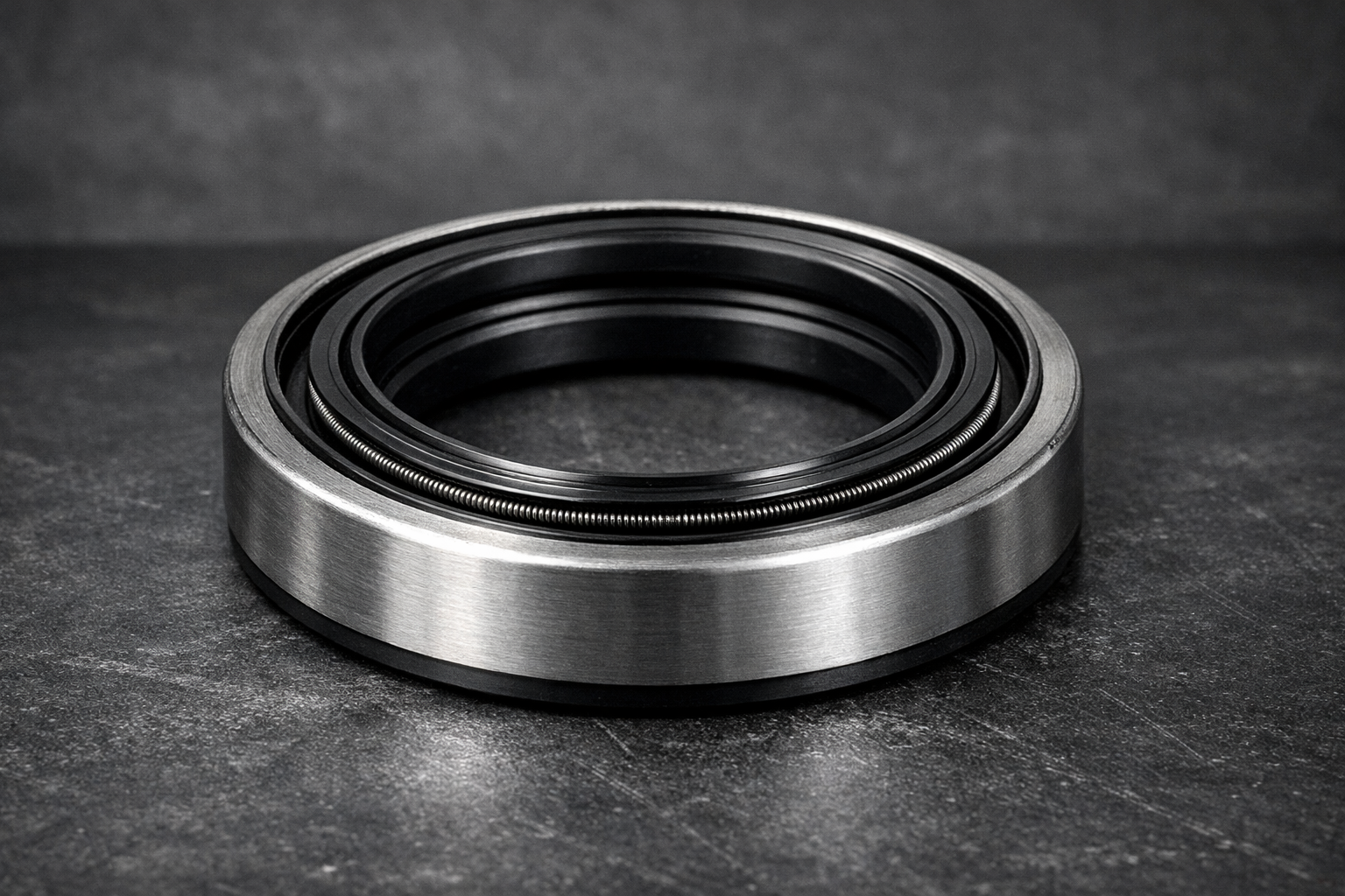 Precision-engineered oil seal for rotating shafts